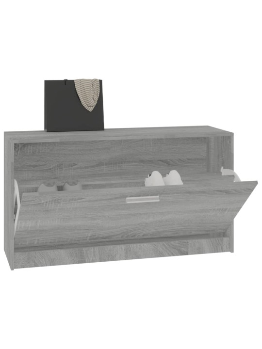 Lavice s botníkem šedá sonoma 80x24x45 cm kompozitní dřevo