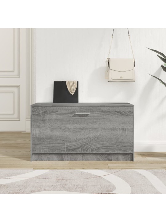 Lavice s botníkem šedá sonoma 80x24x45 cm kompozitní dřevo