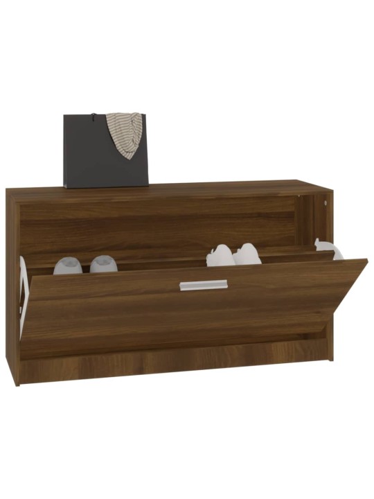 Lavice s botníkem hnědý dub 80x24x45 cm kompozitní dřevo