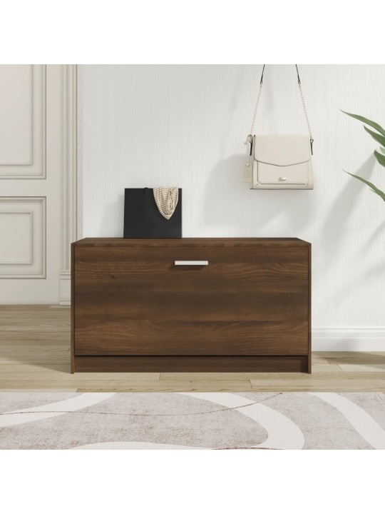 Lavice s botníkem hnědý dub 80x24x45 cm kompozitní dřevo