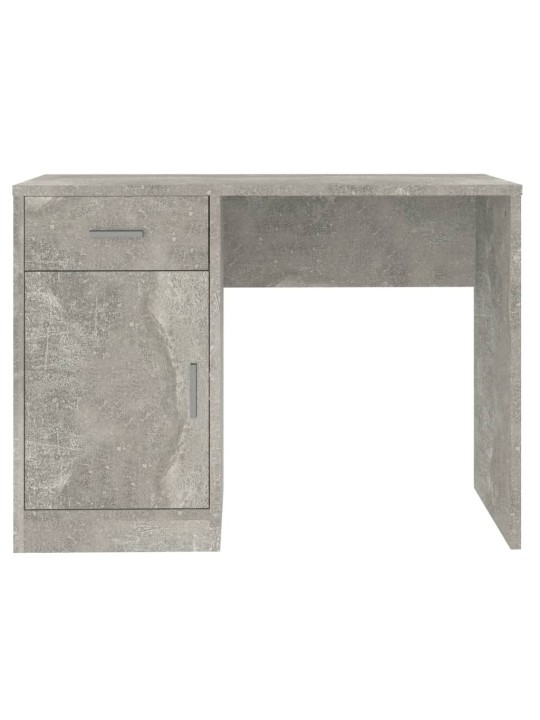 Psací stůl zásuvka a skříňka betonově šedý 100x40x73cm kompozit