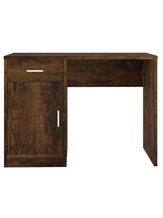 Psací stůl zásuvka a skříňka kouřový dub 100x40x73 cm kompozit