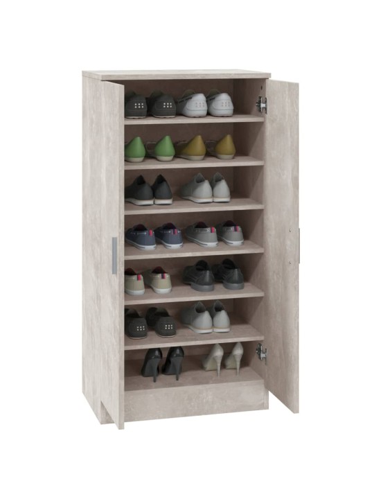 Botník betonově šedý 55 x 35 x 108 cm kompozitní dřevo