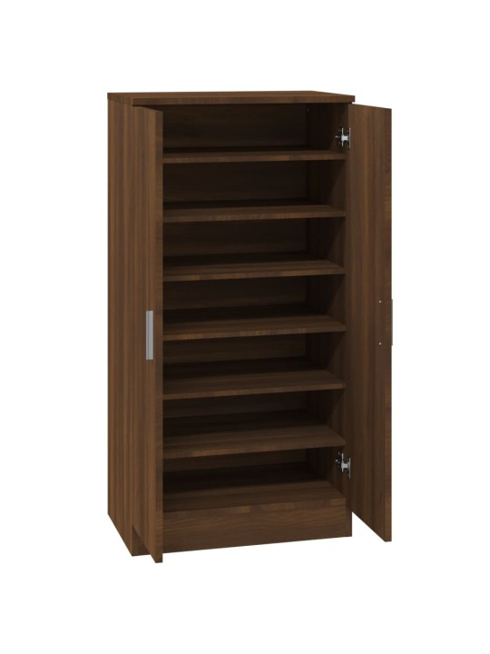 Botník hnědý dub 55x35x108 cm kompozitní dřevo