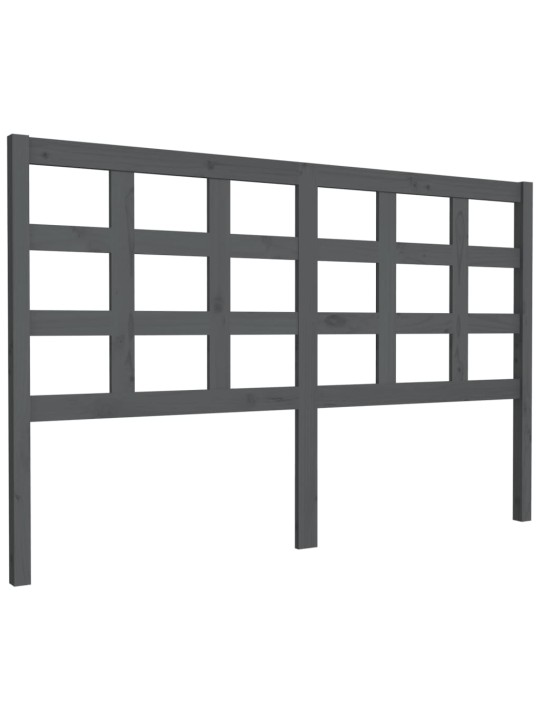 Čelo postele šedé 156 x 4 x 100 cm masivní borovice