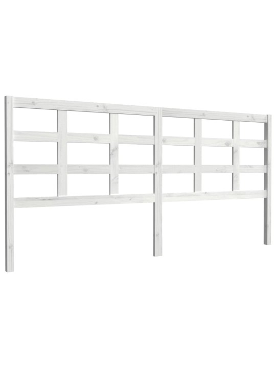 Čelo postele bílé 205,5 x 4 x 100 cm masivní borovice