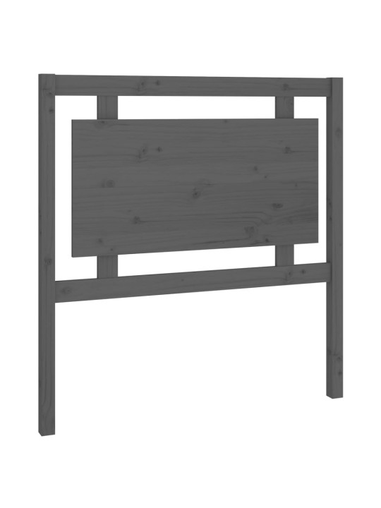 Čelo postele šedé 95,5 x 4 x 100 cm masivní borovice