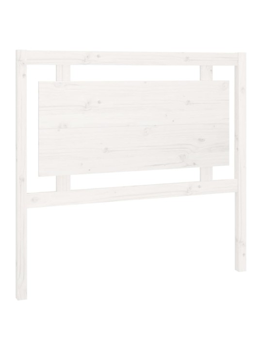 Čelo postele bílé 105,5 x 4 x 100 cm masivní borovice