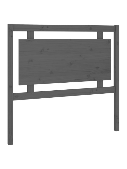 Čelo postele šedé 105,5 x 4 x 100 cm masivní borovice