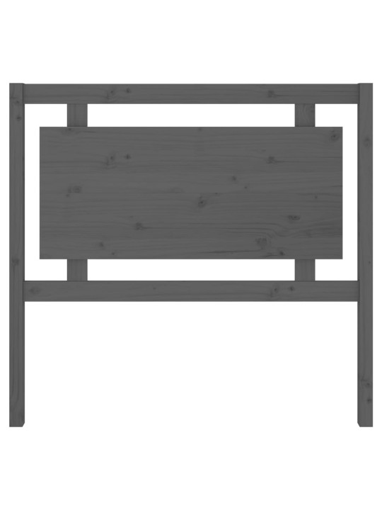 Čelo postele šedé 105,5 x 4 x 100 cm masivní borovice