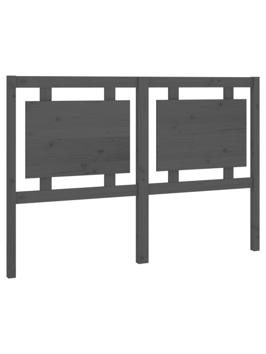 Čelo postele šedé 145,5 x 4 x 100 cm masivní borovice