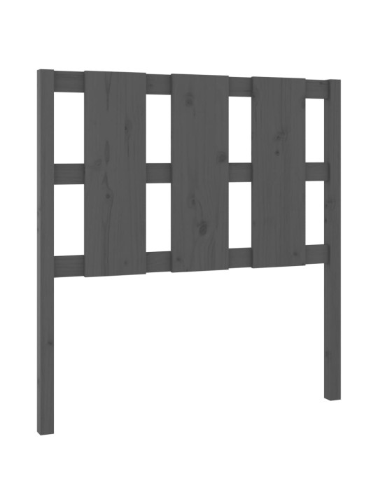 Čelo postele šedé 95,5 x 4 x 100 cm masivní borovice