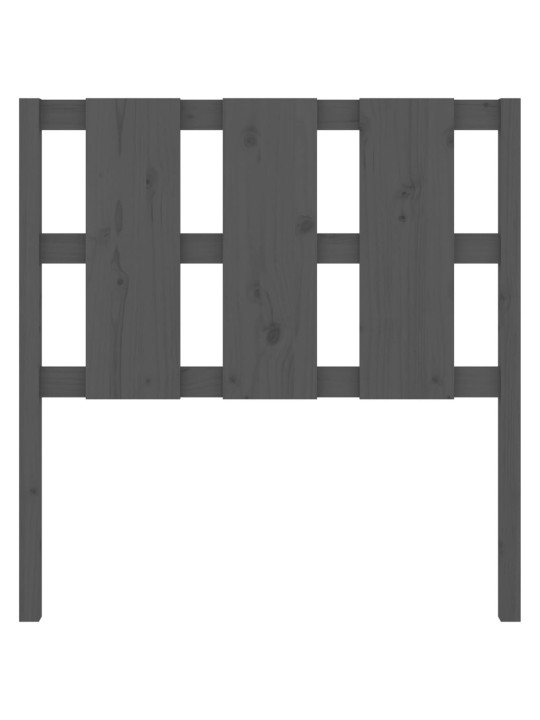 Čelo postele šedé 95,5 x 4 x 100 cm masivní borovice