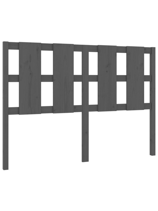 Čelo postele šedé 145,5 x 4 x 100 cm masivní borovice