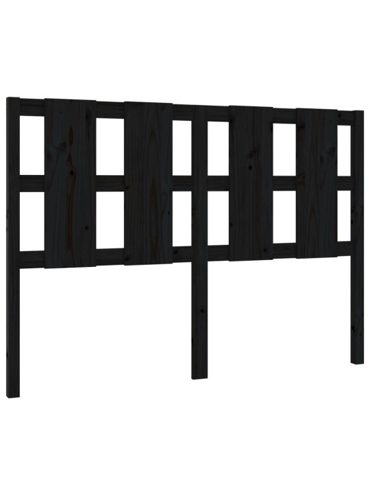 Čelo postele černé 145,5 x 4 x 100 cm masivní borovice