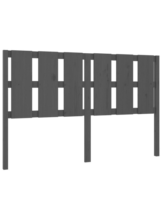 Čelo postele šedé 155,5 x 4 x 100 cm masivní borovice