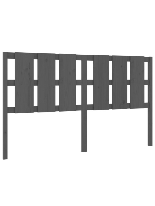 Čelo postele šedé 165,5 x 4 x 100 cm masivní borovice