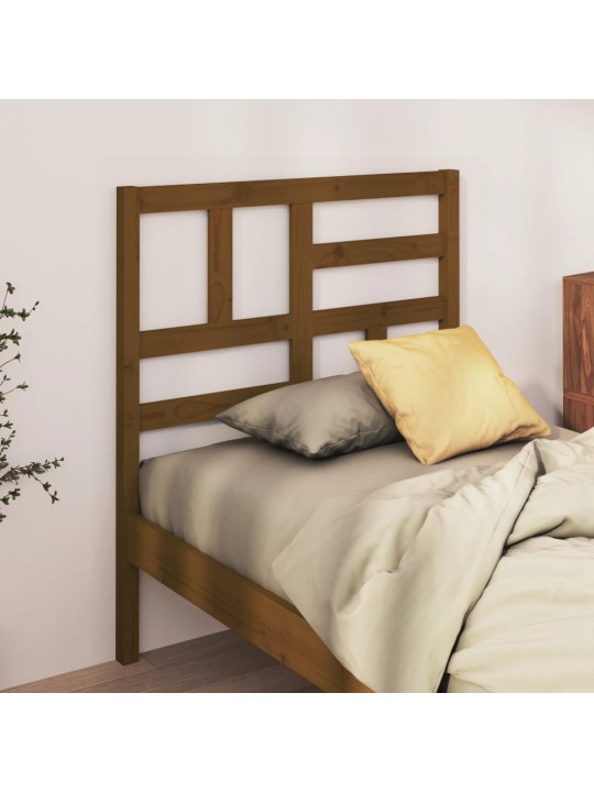 Čelo postele medově hnědé 106 x 4 x 104 cm masivní borovice