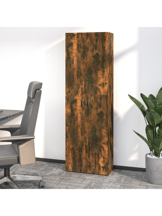 Kancelářská skříň kouřový dub 60 x 32 x 190 cm kompozitní dřevo