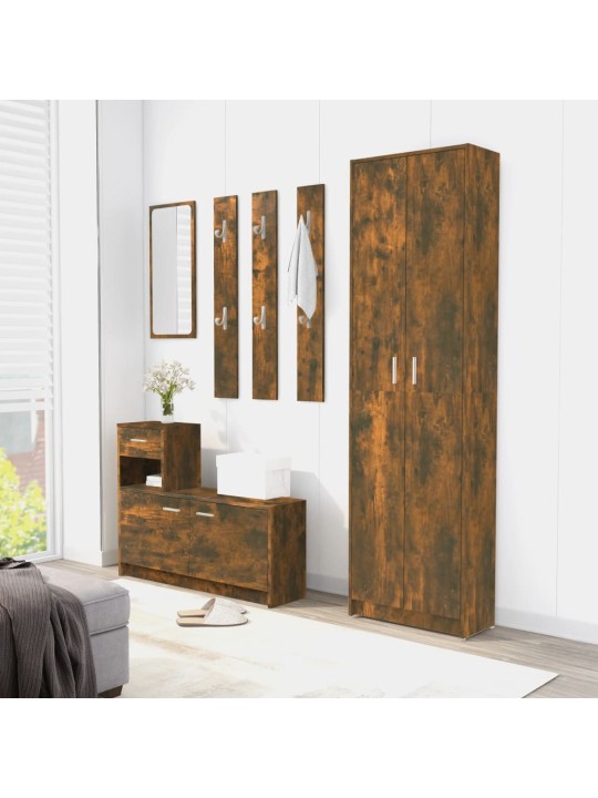 Šatní skříň do předsíně kouřový dub 55 x 25 x 189 cm kompozit