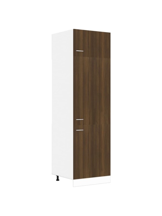 Skříň na lednici hnědý dub 60 x 57 x 207 cm kompozitní dřevo