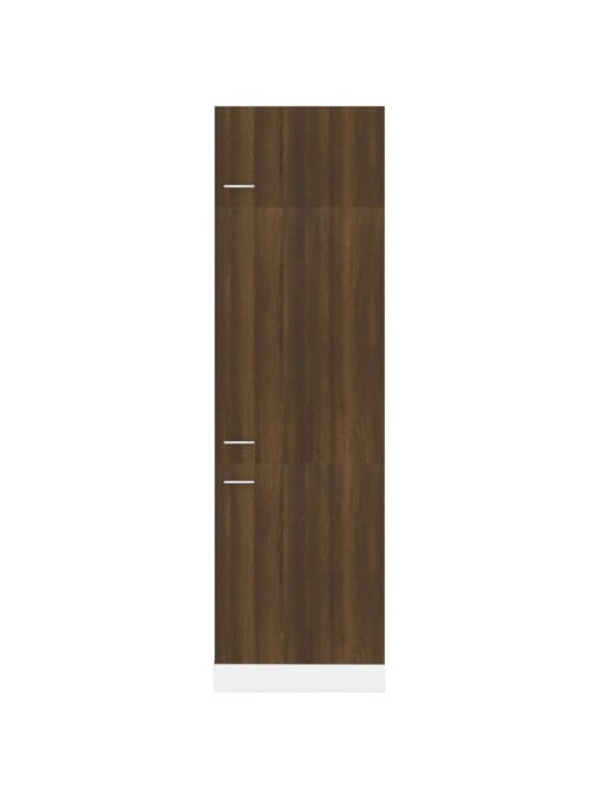 Skříň na lednici hnědý dub 60 x 57 x 207 cm kompozitní dřevo