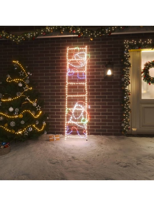 Skládací Santa na žebříku s 552 LED 50 x 200 cm