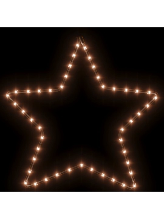 Vánoční hvězda se 48 teplými bílými LED 56 cm