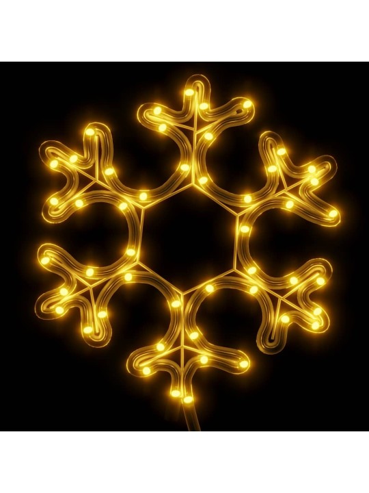 Vánoční sněhová vločka se 48 teplými bílými LED 27 x 27 cm