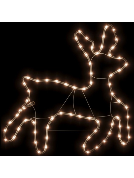 Vánoční sob se 72 teplými bílými LED 57 x 55 x 4,5 cm