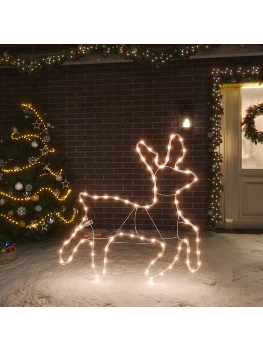 Vánoční sob se 72 teplými bílými LED 57 x 55 x 4,5 cm