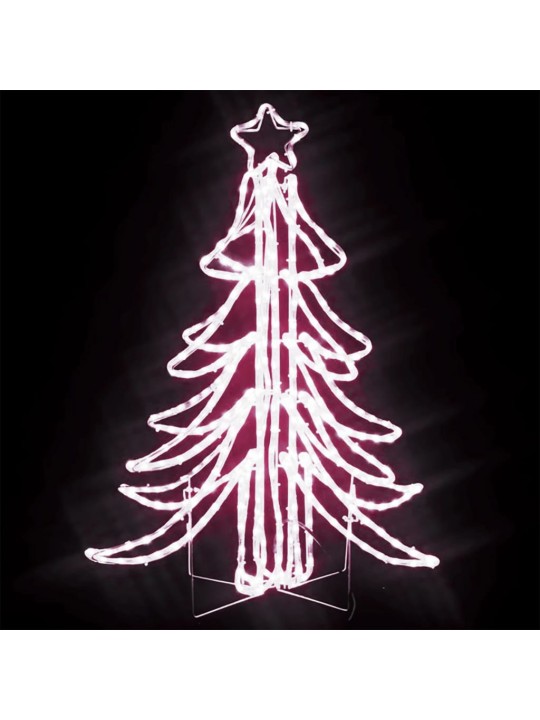 Skládací vánoční stromek s teplými bílými LED 87 x 87 x 93 cm