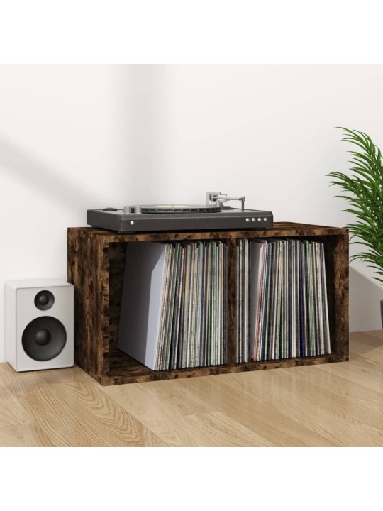 Úložný box na LP desky kouřový dub 71x34x36 cm kompozitní dřevo