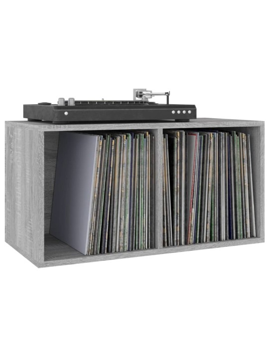 Úložný box na LP desky šedý sonoma 71x34x36 cm kompozitní dřevo