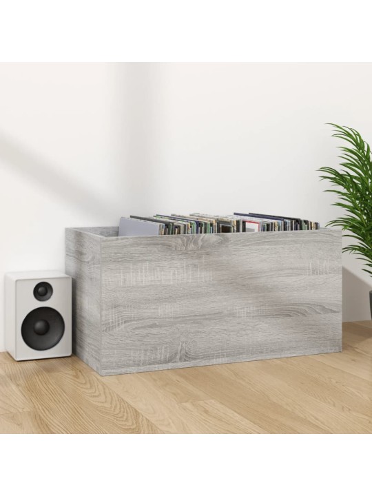Úložný box na LP desky šedý sonoma 71x34x36 cm kompozitní dřevo