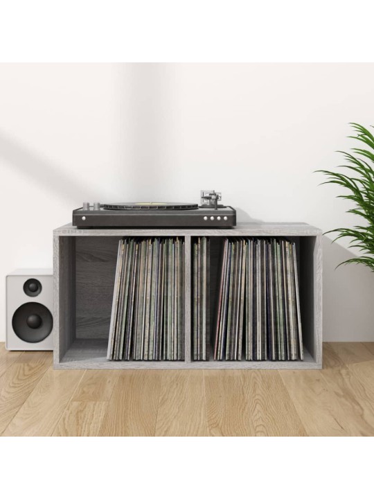 Úložný box na LP desky šedý sonoma 71x34x36 cm kompozitní dřevo