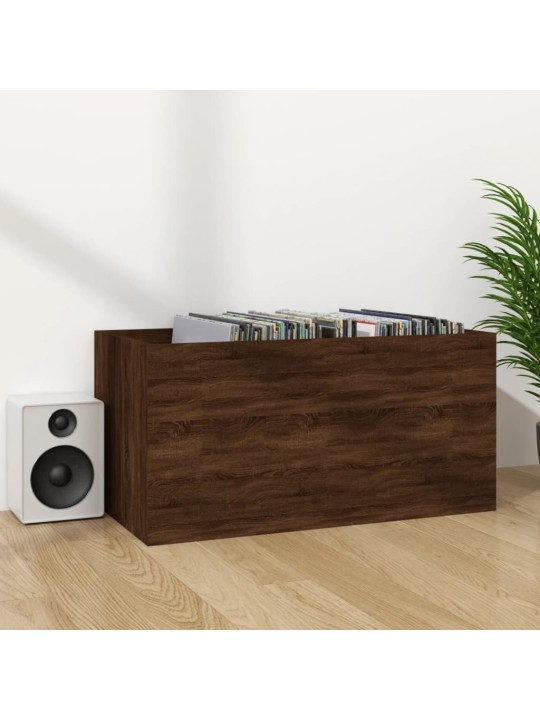 Úložný box na LP desky hnědý dub 71x34x36 cm kompozitní dřevo