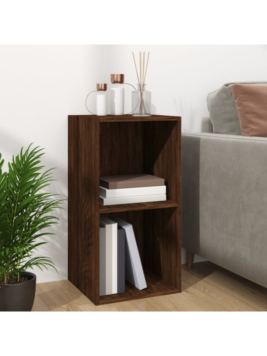 Úložný box na LP desky hnědý dub 71x34x36 cm kompozitní dřevo