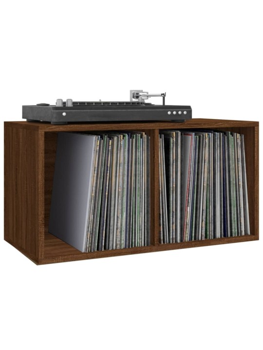 Úložný box na LP desky hnědý dub 71x34x36 cm kompozitní dřevo
