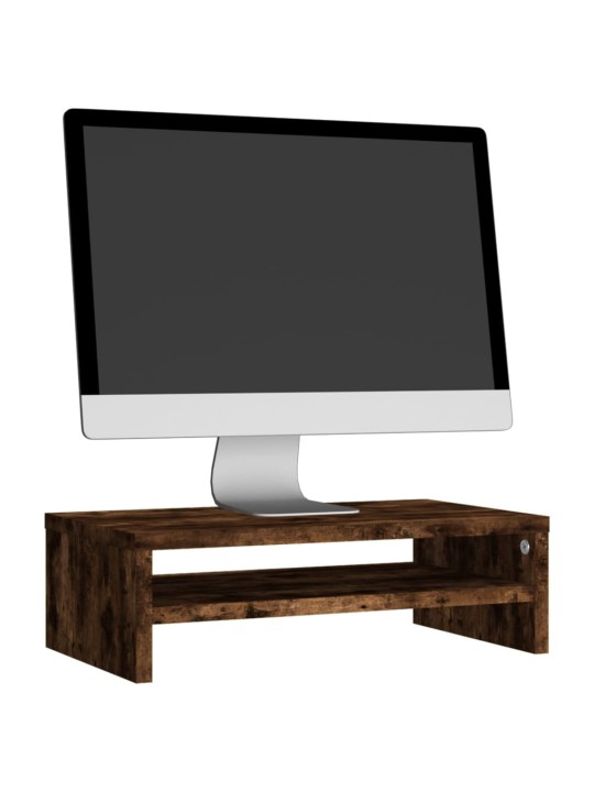 Stojan na monitor kouřový dub 42 x 24 x 13 cm kompozitní dřevo