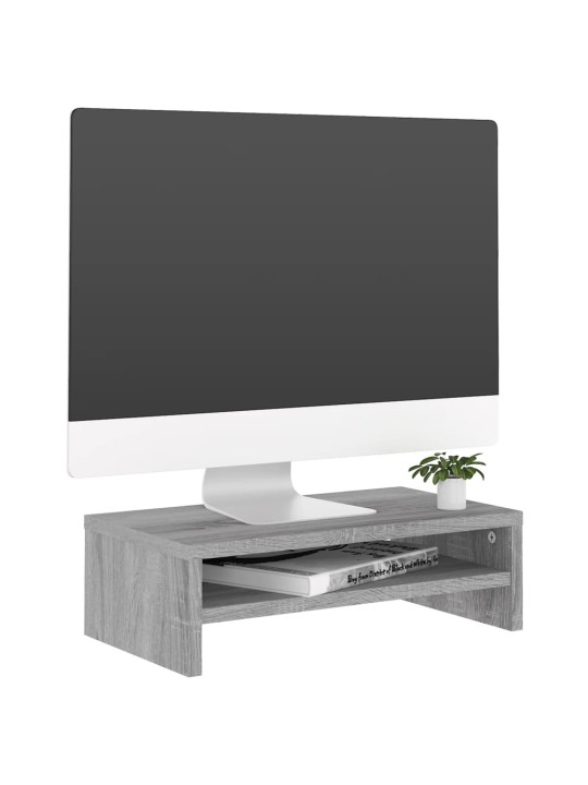 Stojan na monitor šedý sonoma 42 x 24 x 13 cm kompozitní dřevo