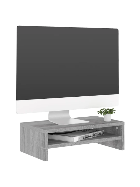 Stojan na monitor šedý sonoma 42 x 24 x 13 cm kompozitní dřevo
