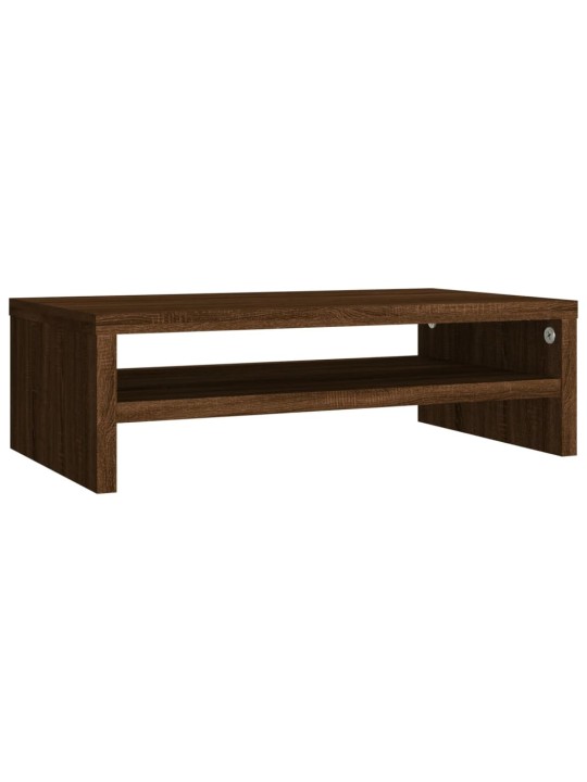 Stojan na monitor hnědý dub 42 x 24 x 13 cm kompozitní dřevo