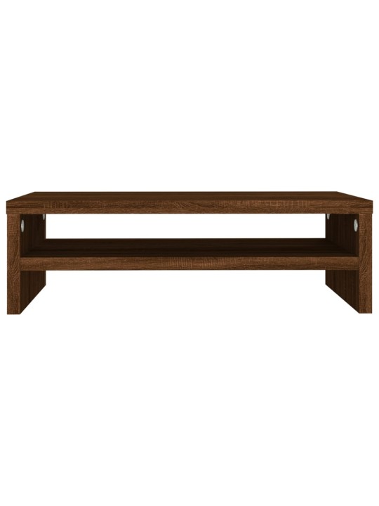 Stojan na monitor hnědý dub 42 x 24 x 13 cm kompozitní dřevo