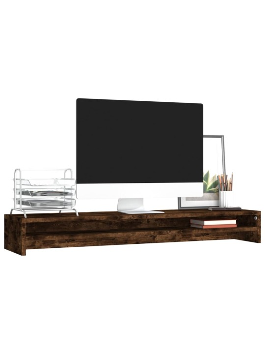 Stojan na monitor kouřový dub 100 x 24 x 13 cm kompozitní dřevo