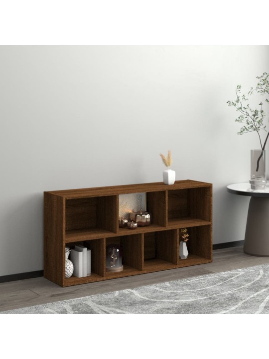 Knihovna hnědý dub 50 x 25 x 106 cm