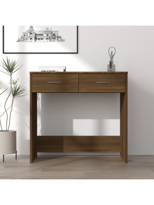 Psací stůl hnědý dub 80 x 40 x 75 cm kompozitní dřevo