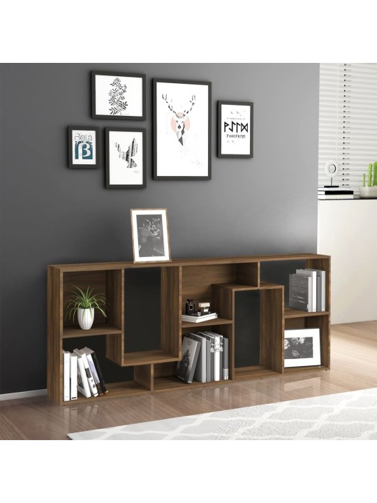 Knihovna hnědý dub 67 x 24 x 161 cm kompozitní dřevo