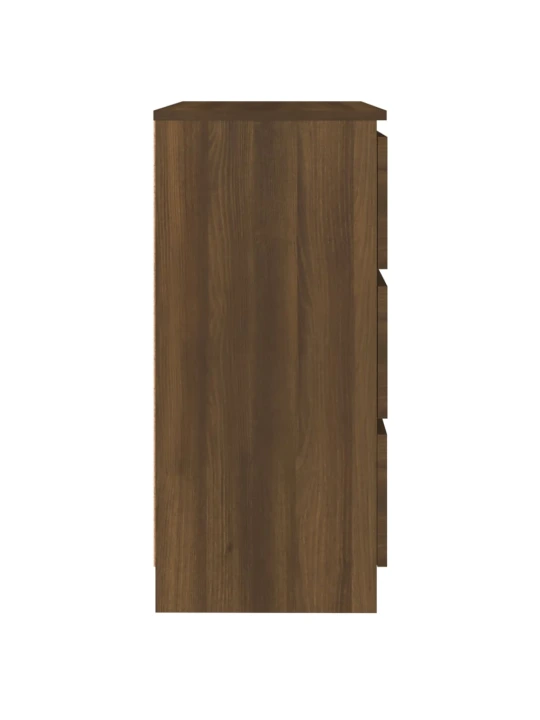 Příborník hnědý dub 60 x 35 x 76 cm kompozitní dřevo