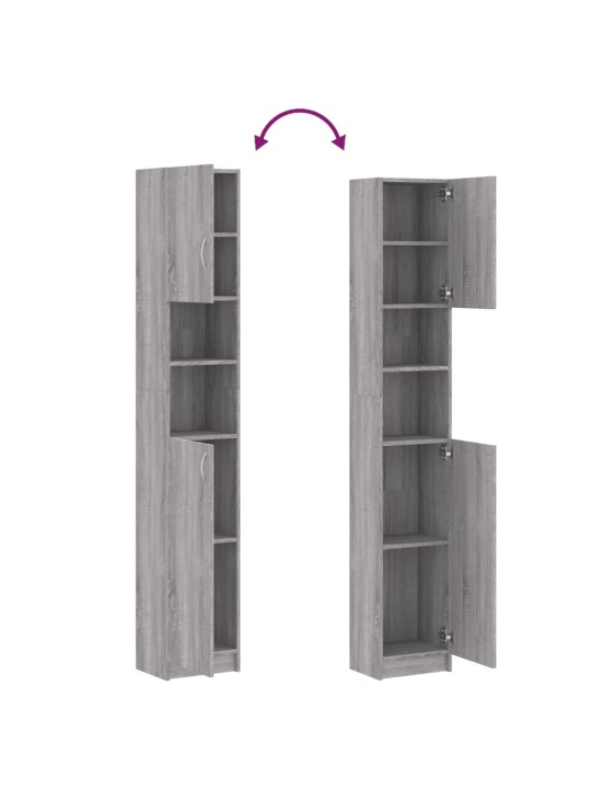 Koupelnová skříňka šedá sonoma 32x25,5x190 cm kompozitní dřevo